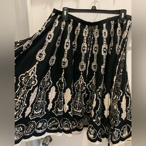 Beautiful Sequin black and cream circle skirt Mexican inspired